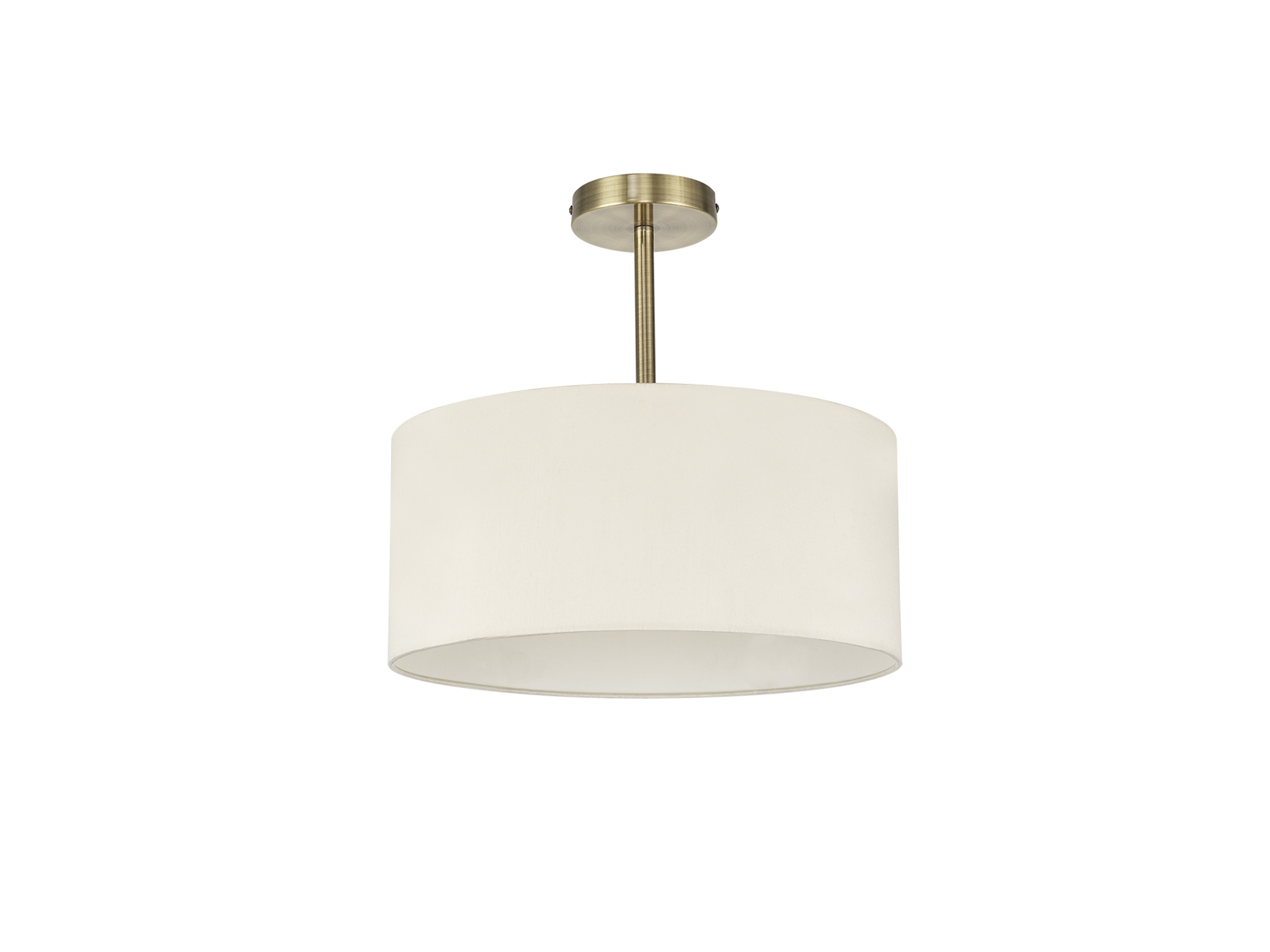 Baymont 40cm Semi Flush 1 Light Antique Brass, Ivory Pearl DK0167  Deco Baymont